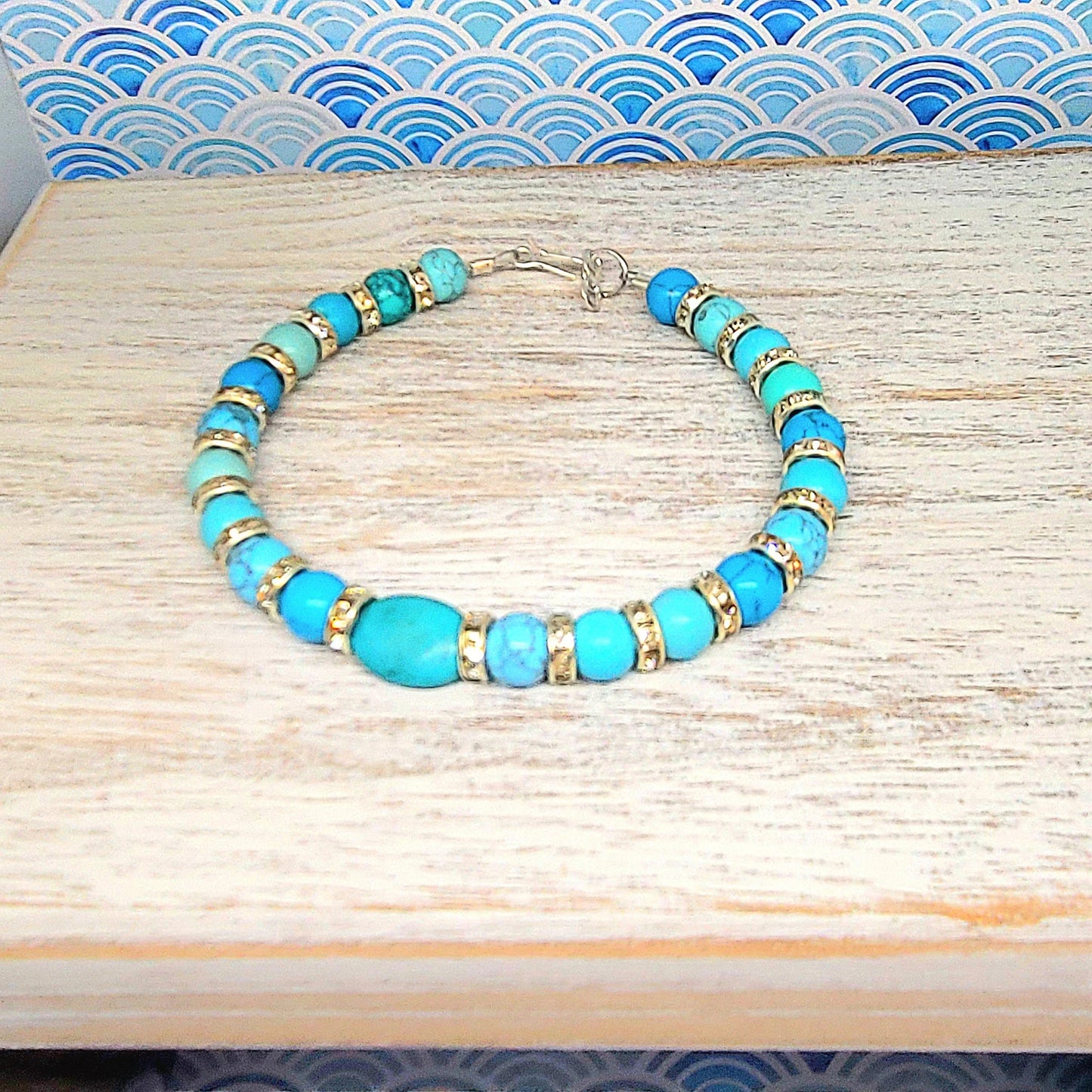 Blue Magnesite Bracelet - Strings Handmade