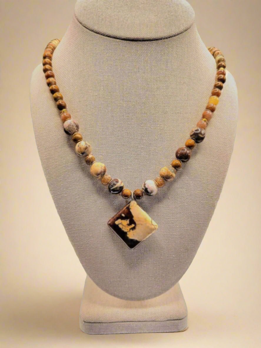 Brown Jasper Necklace - Strings Handmade