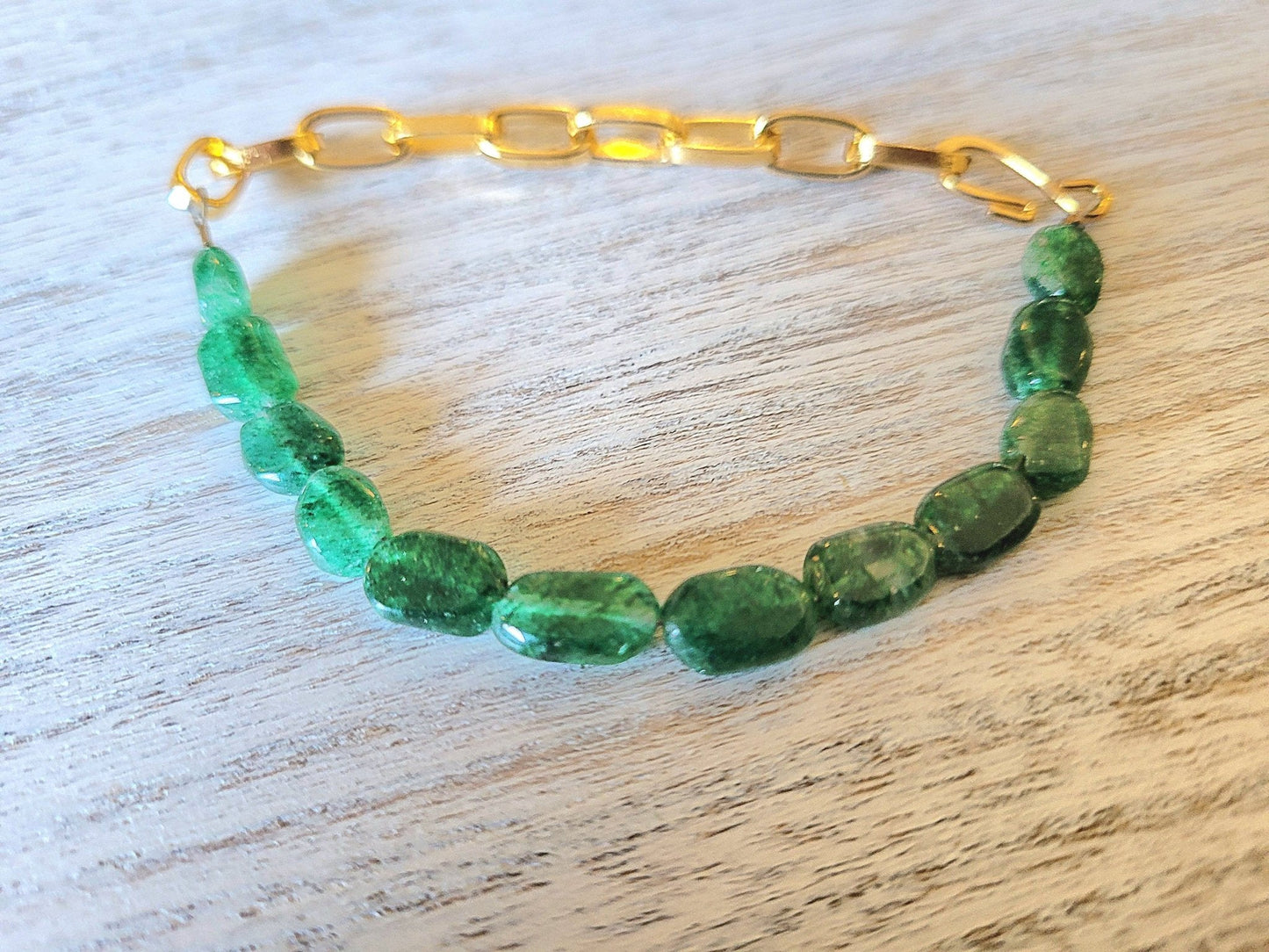 Emerald Green Aventurine Bracelet - Strings Handmade