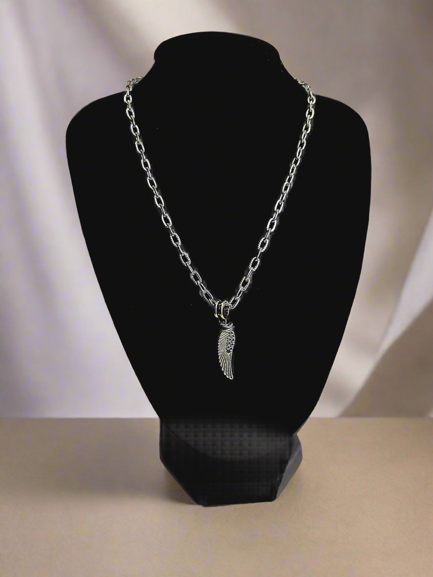 Feather Pendant Necklace - Strings Handmade