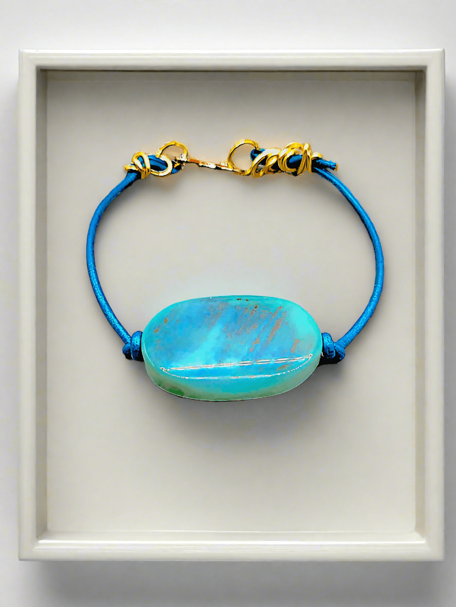 Hand Knotted Leather And Gemstone Bracelet - Strings Handmade