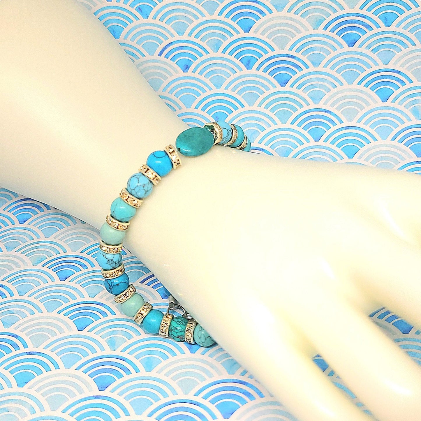 Blue Magnesite Bracelet - Strings Handmade