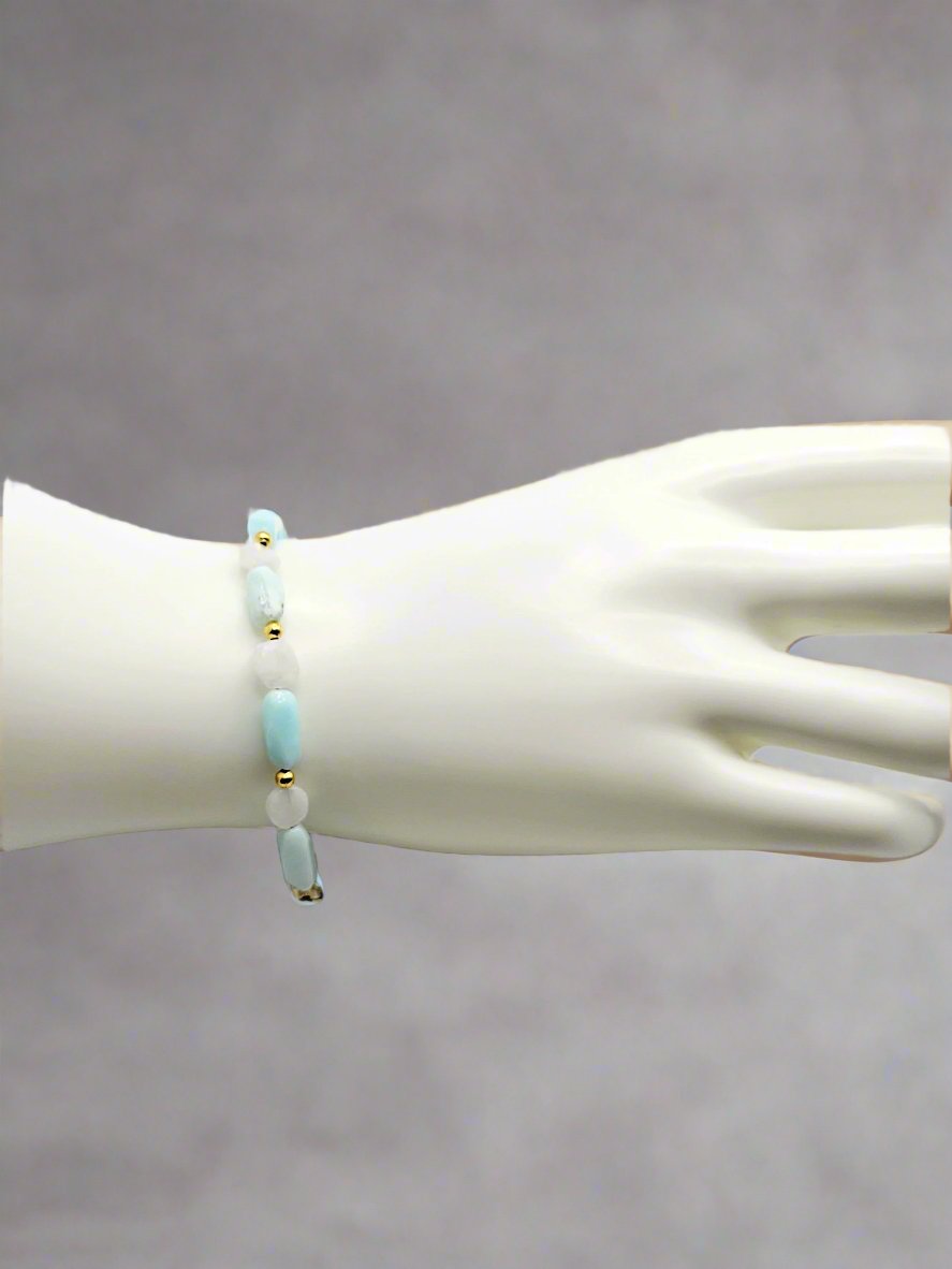 Blue Opal And Moonstone Bracelet - Strings Handmade
