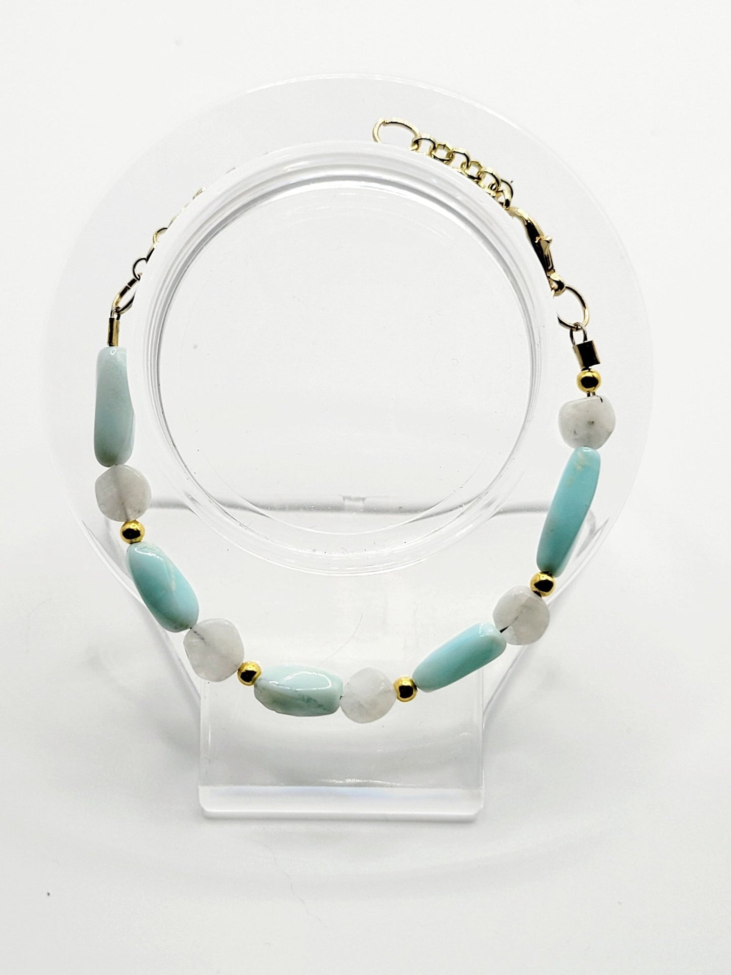 Blue Opal And Moonstone Bracelet - Strings Handmade