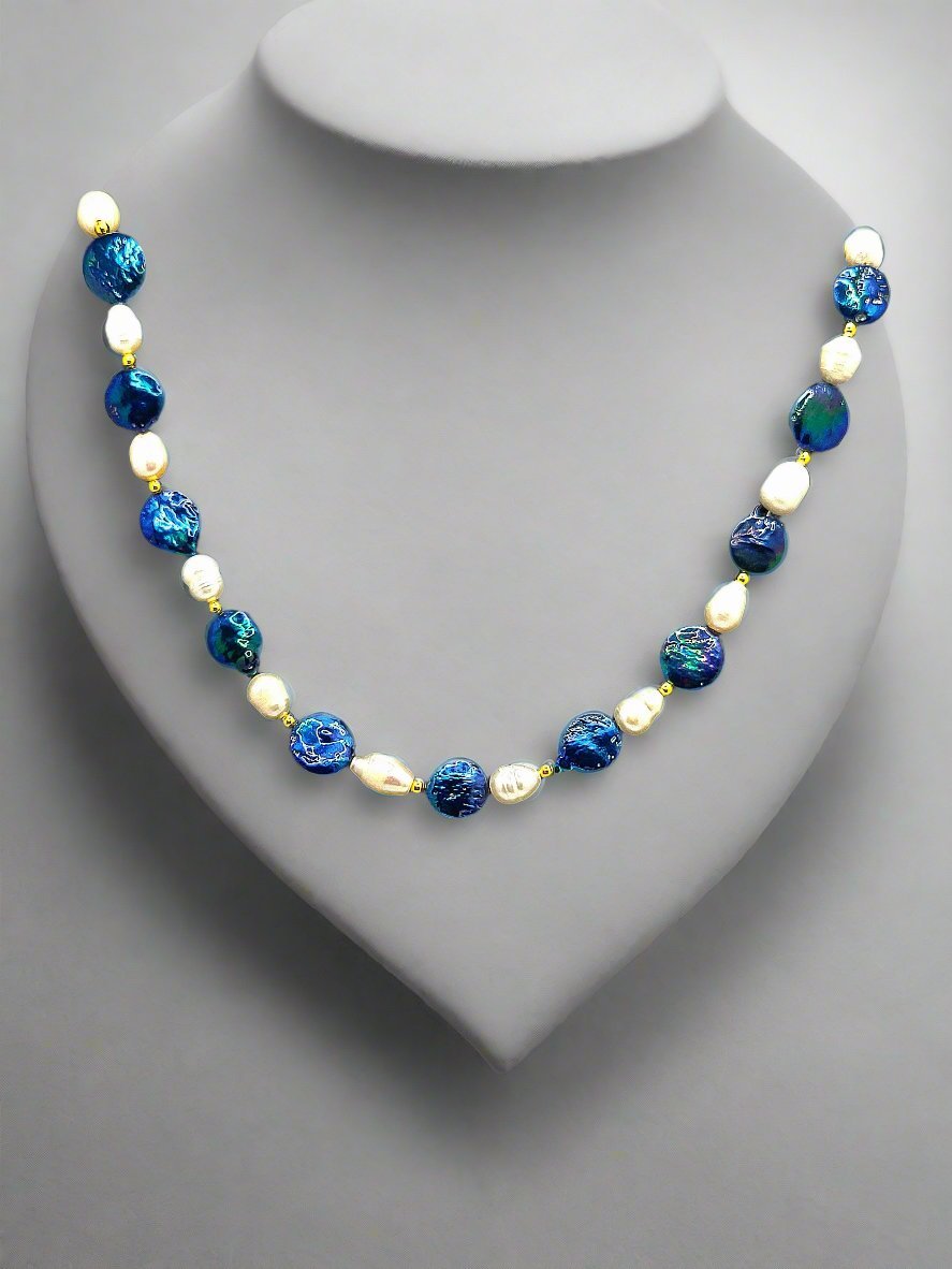 Coin Pearl And Rice Pearl Necklace - Strings Handmade