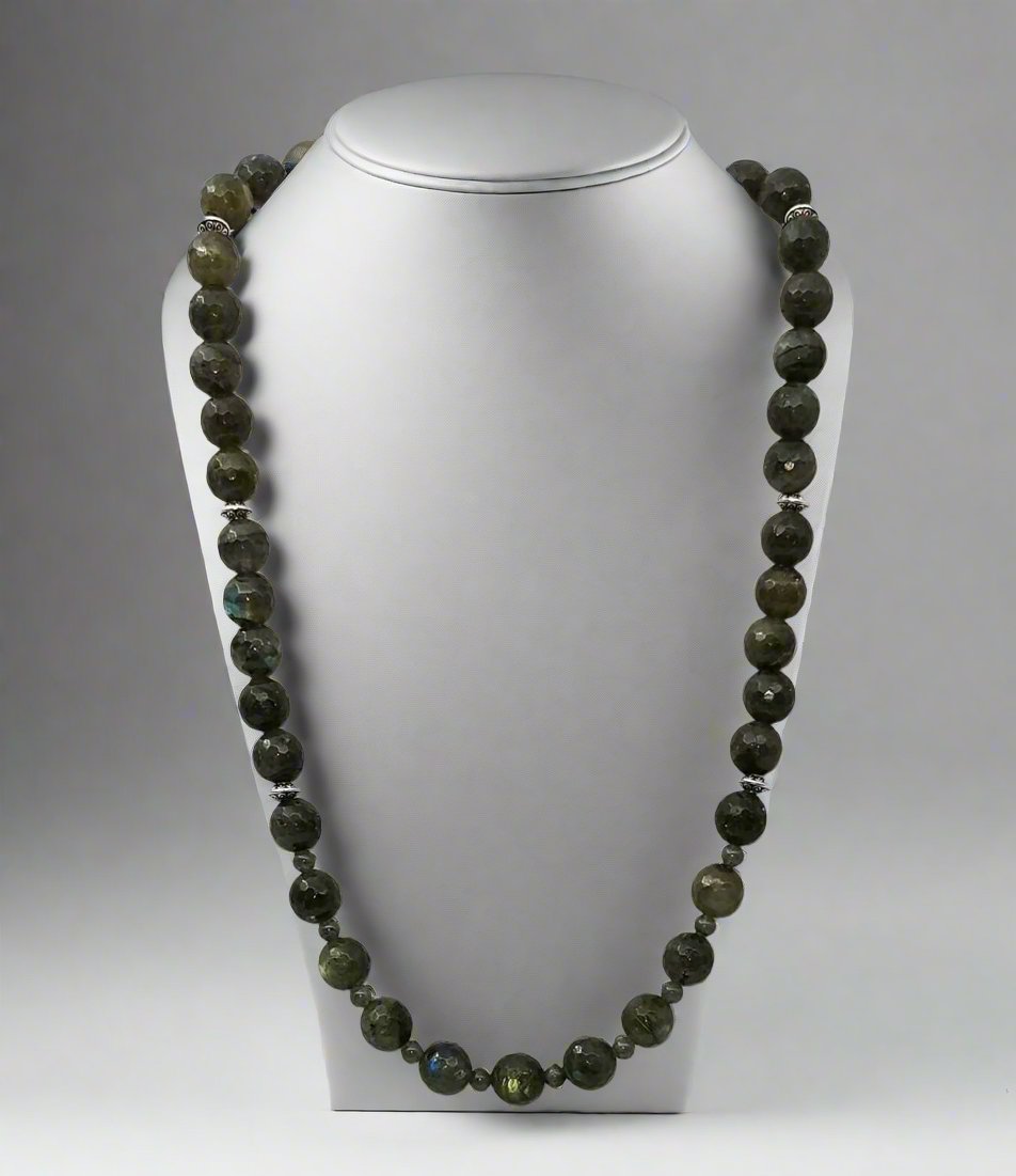 Labradorite Beaded Necklace - Strings Handmade