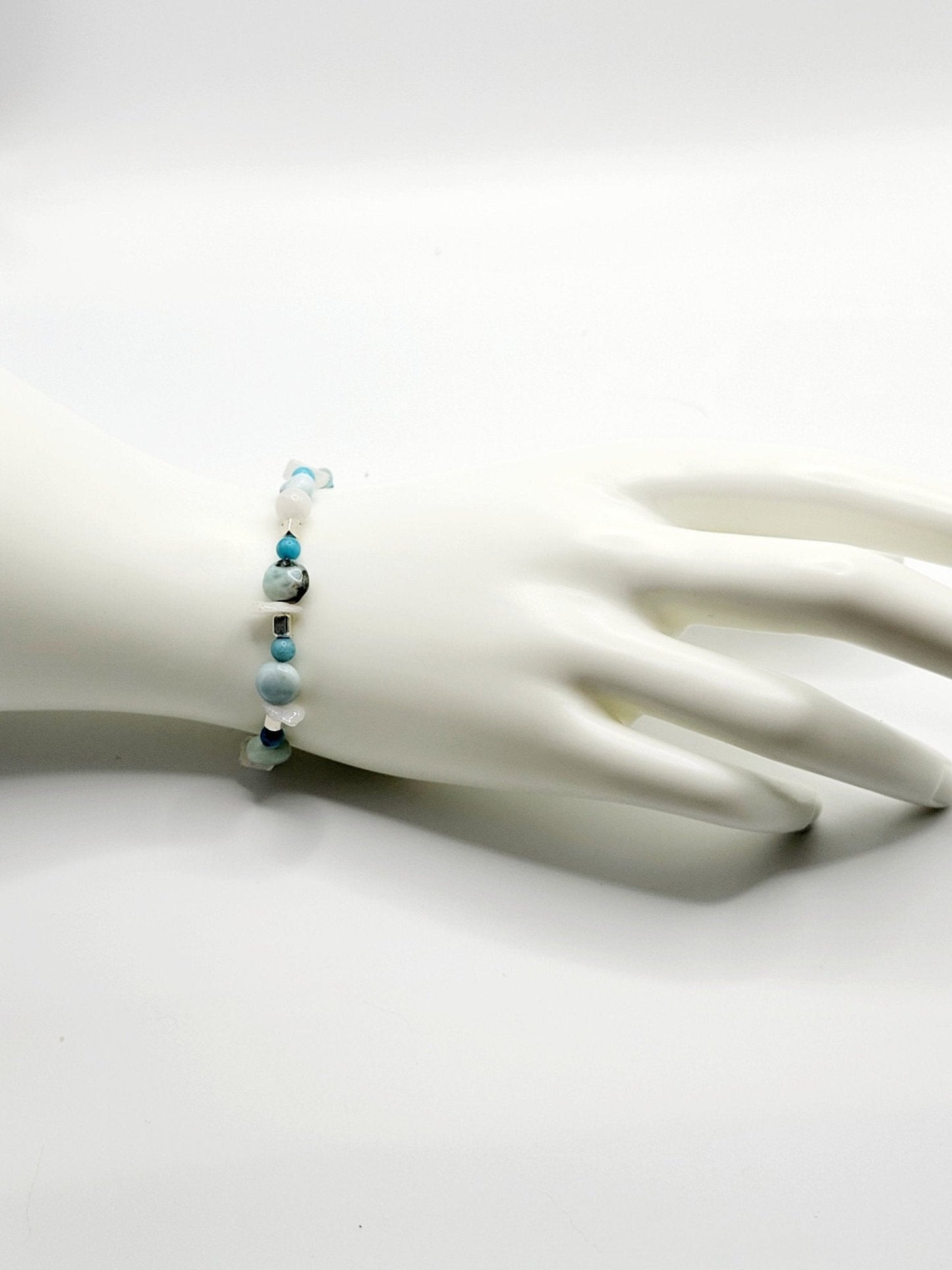 Mixed Blue Gemstone Bracelet - Strings Handmade