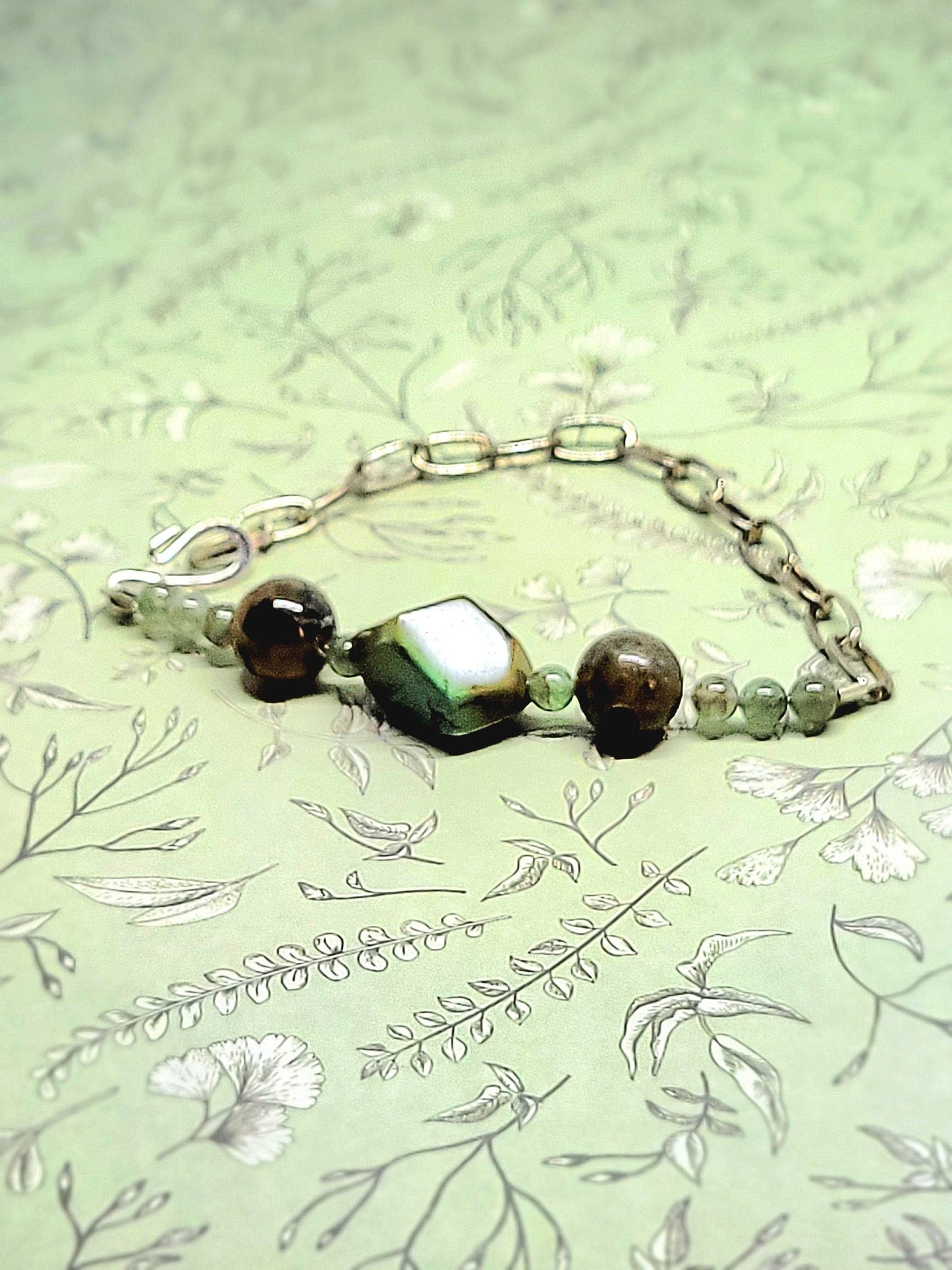 Moss Agate Bracelet - Strings Handmade