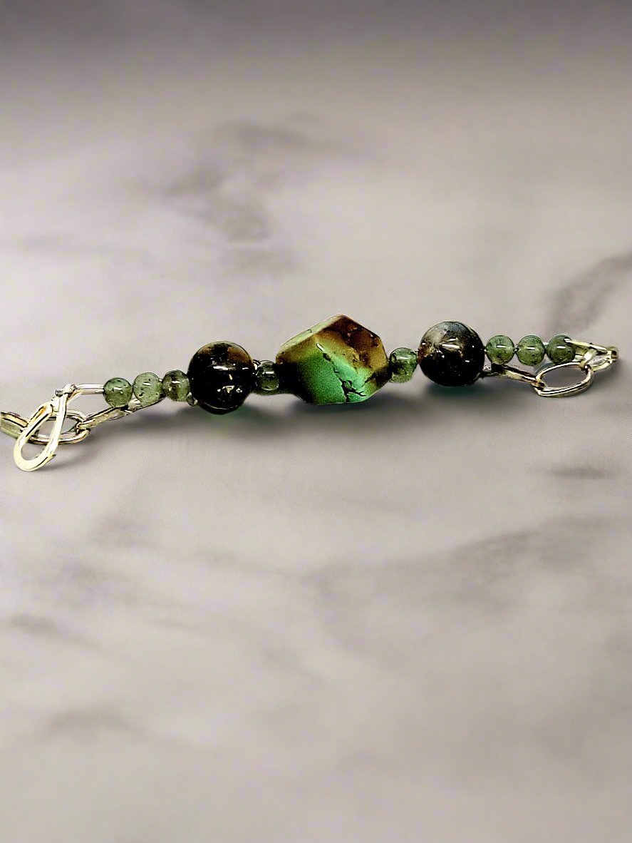 Moss Agate Bracelet - Strings Handmade