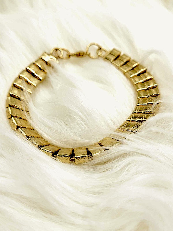 Thick Gold Tone Bracelet