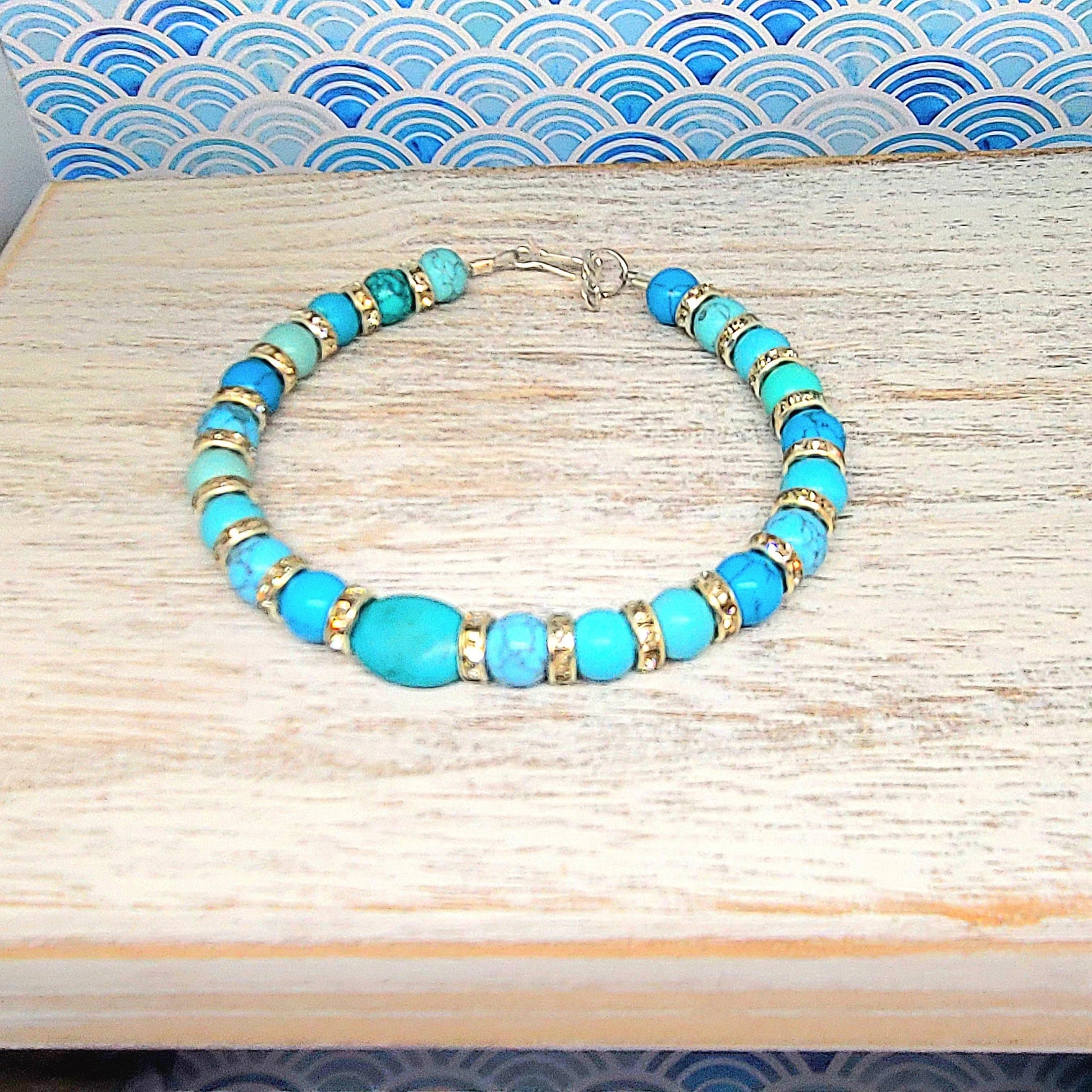 Blue Magnesite Bracelet - Strings Handmade
