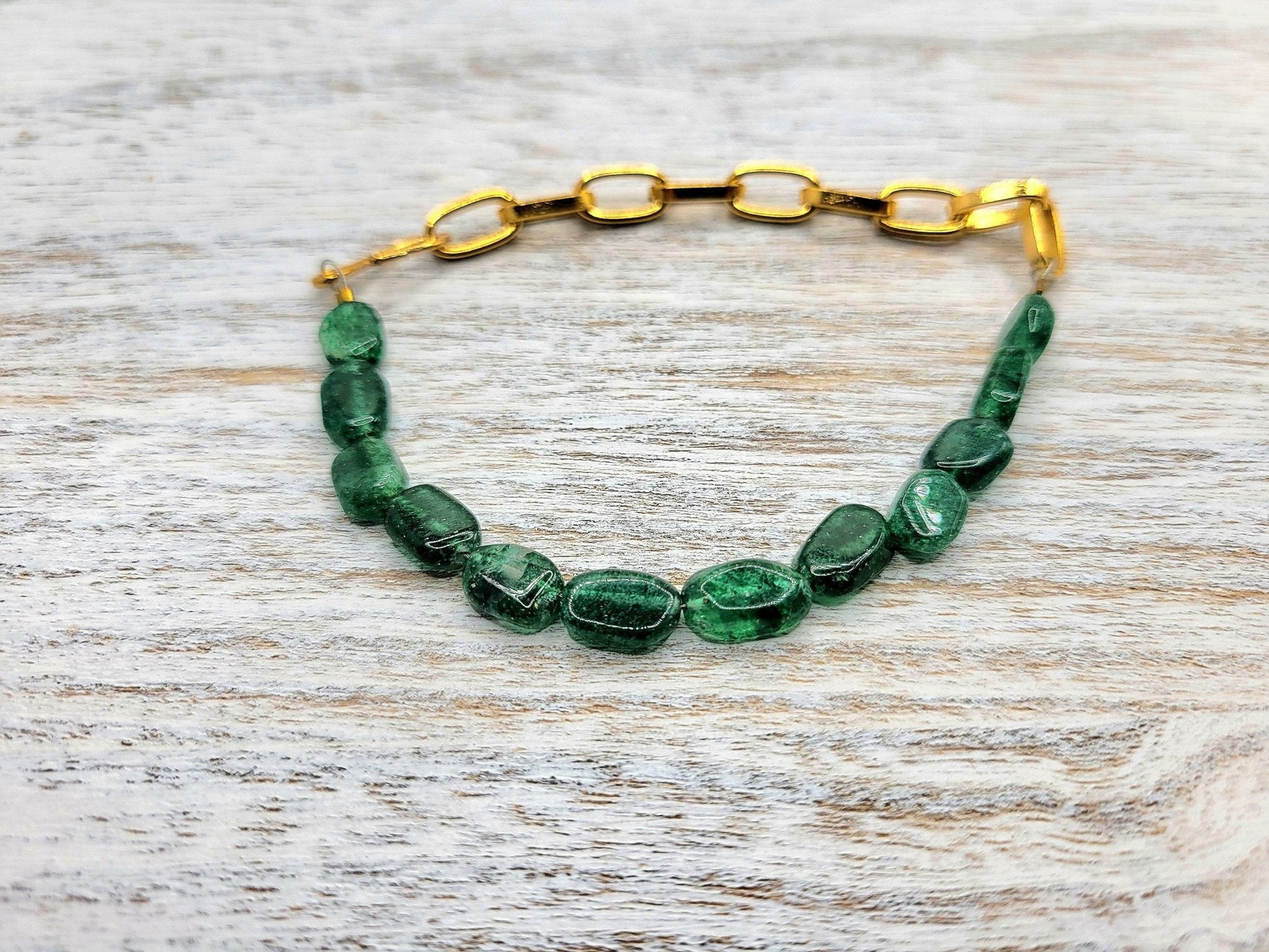 Emerald Green Aventurine Bracelet - Strings Handmade