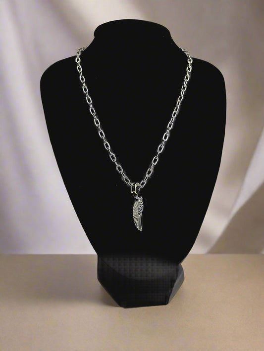 Feather Pendant Necklace - Strings Handmade