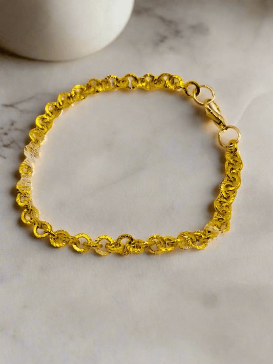 Gold Tone Chain Bracelet - Strings Handmade
