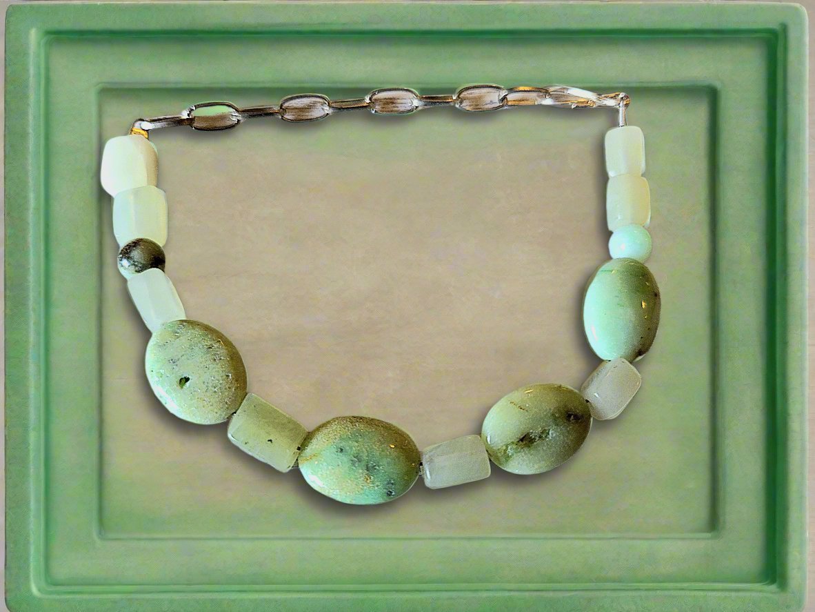Multi Gemstone Bracelet - Green - Strings Handmade