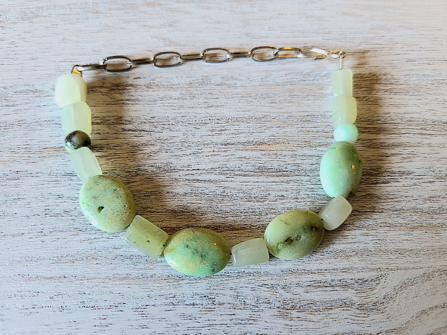 Multi Gemstone Bracelet - Green - Strings Handmade