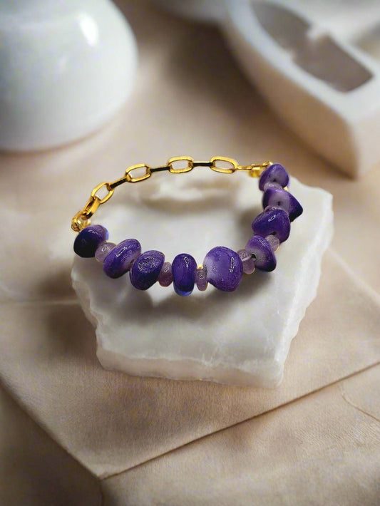 Purple Quartzite Bracelet - Strings Handmade