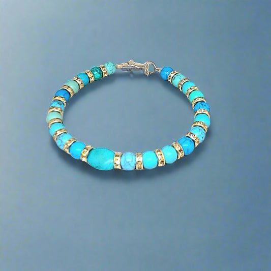 Blue Magnesite Bracelet - Strings Handmade