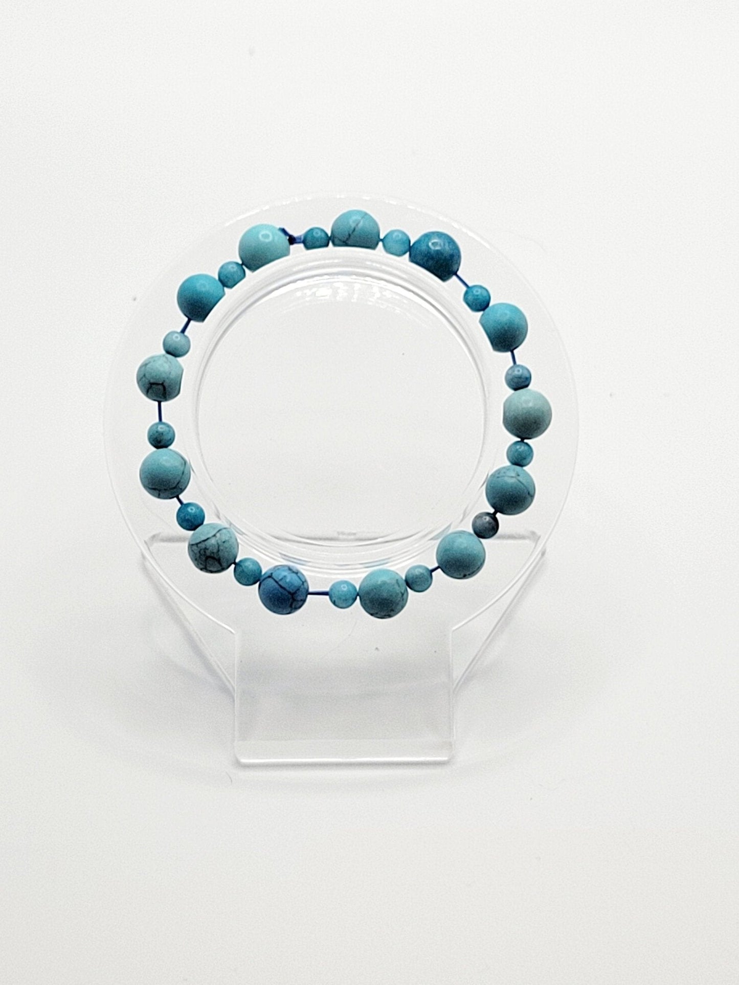Blue Magnesite Stretch Bracelet - Strings Handmade