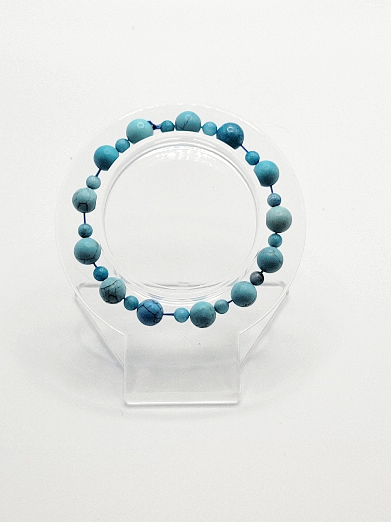 Blue Magnesite Stretch Bracelet - Strings Handmade