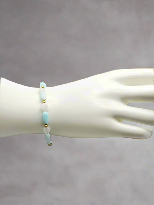 Blue Opal And Moonstone Bracelet - Strings Handmade