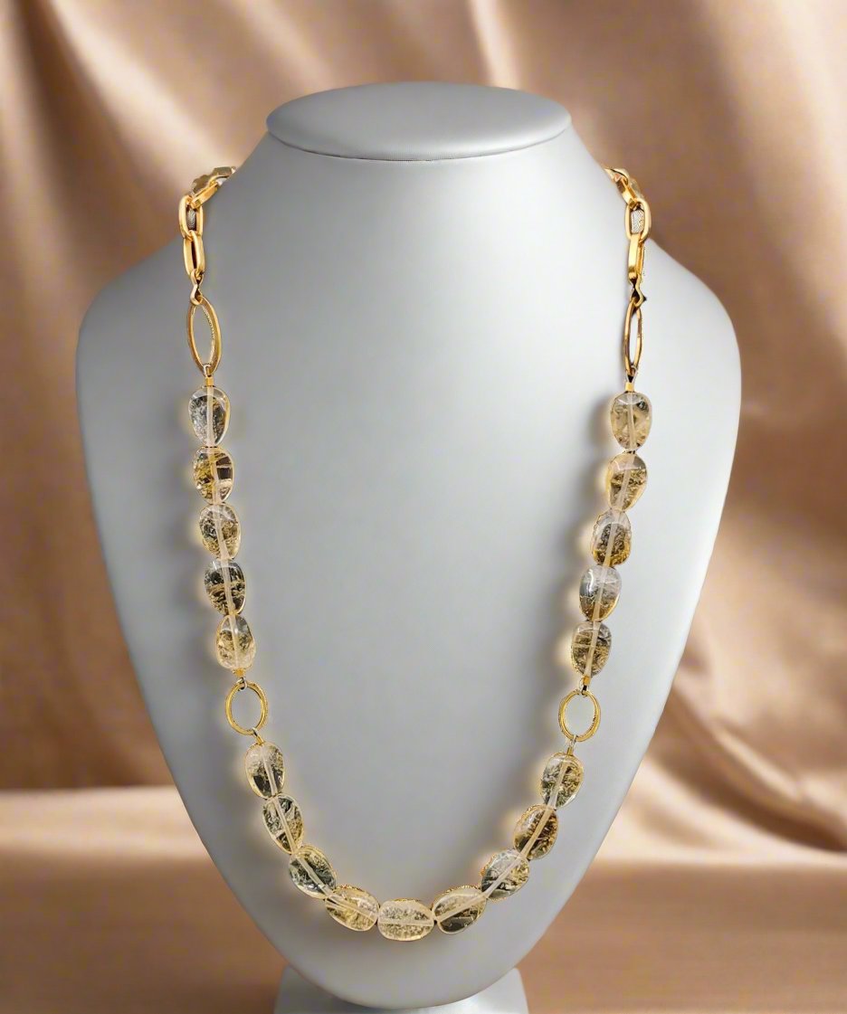 Citrine Necklace - Strings Handmade