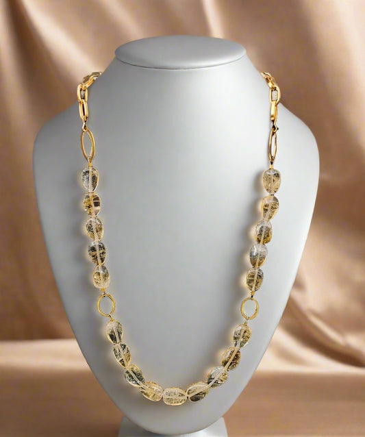 Citrine Necklace - Strings Handmade