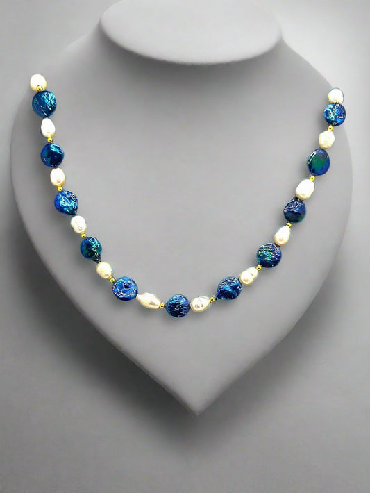 Coin Pearl And Rice Pearl Necklace - Strings Handmade