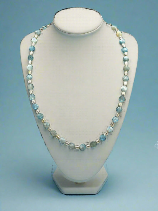 Aquamarine Beaded Necklace