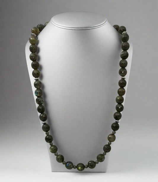 Labradorite Beaded Necklace - Strings Handmade