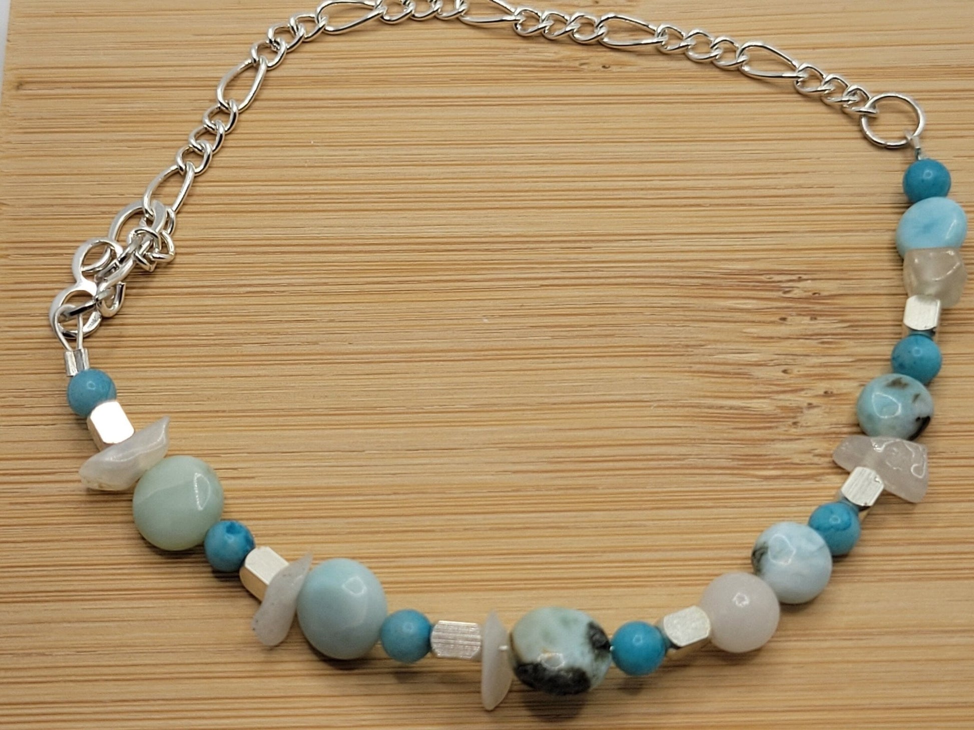 Mixed Blue Gemstone Bracelet - Strings Handmade