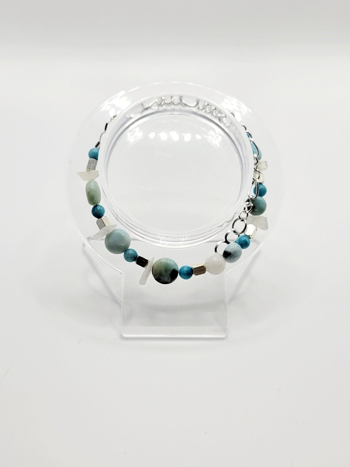 Mixed Blue Gemstone Bracelet - Strings Handmade