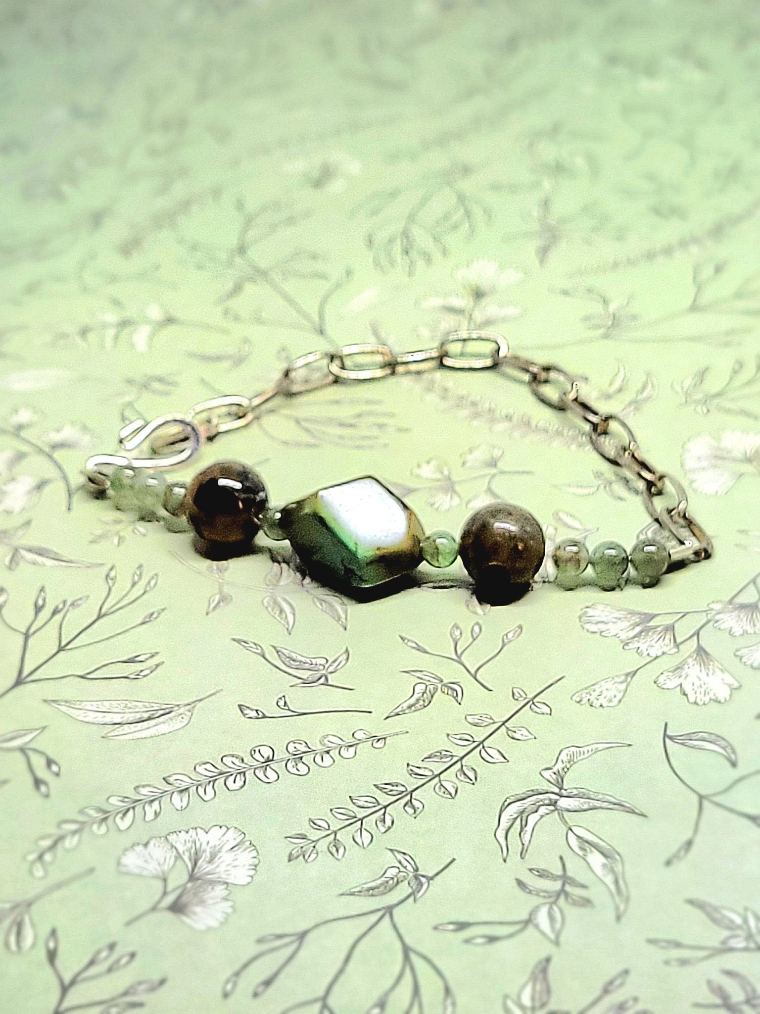 Moss Agate Bracelet - Strings Handmade
