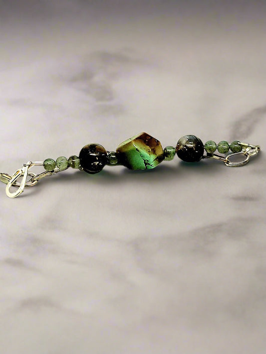 Moss Agate Bracelet - Strings Handmade