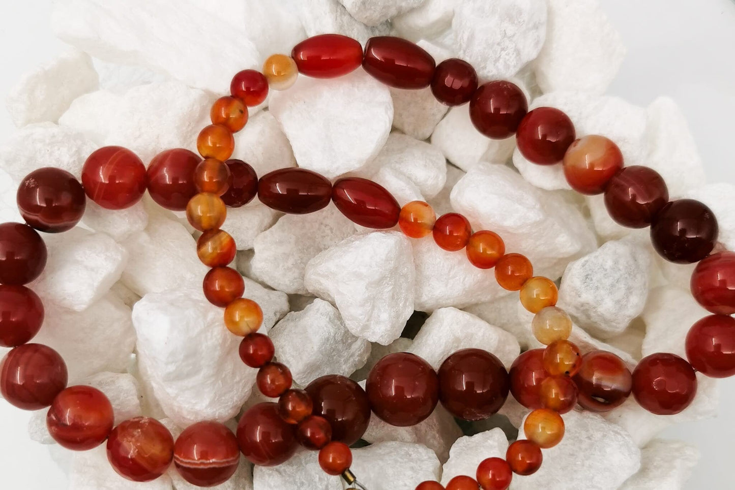 Red Agate Necklace - Strings Handmade